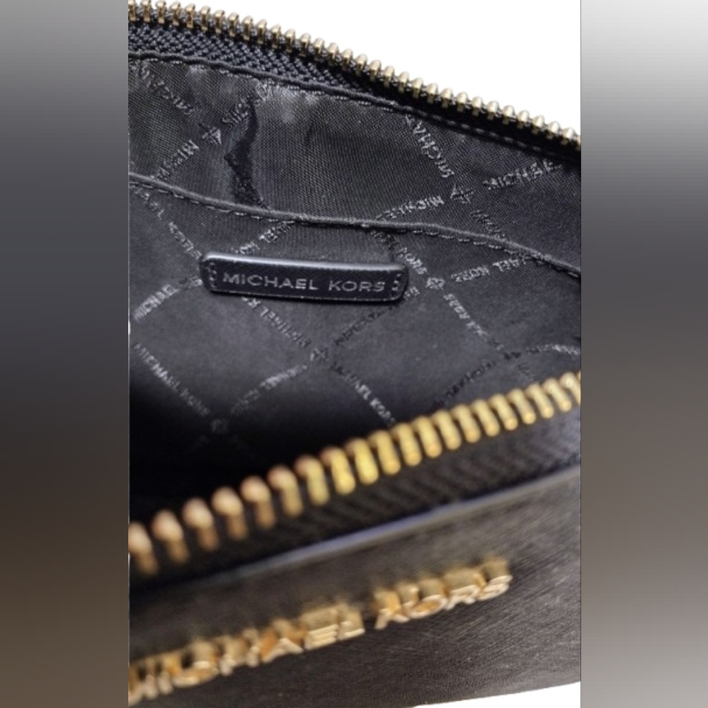 Michael Kors Jet Set Travel Medium Pouchette Crossbody Bag in Black - Picture 12 of 17